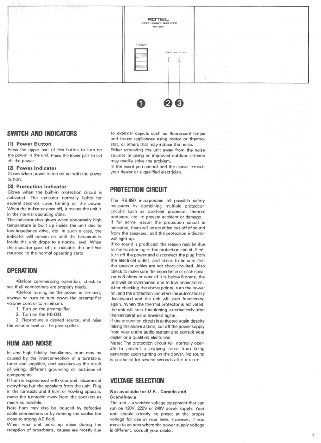 Rotel RB-880 manual 