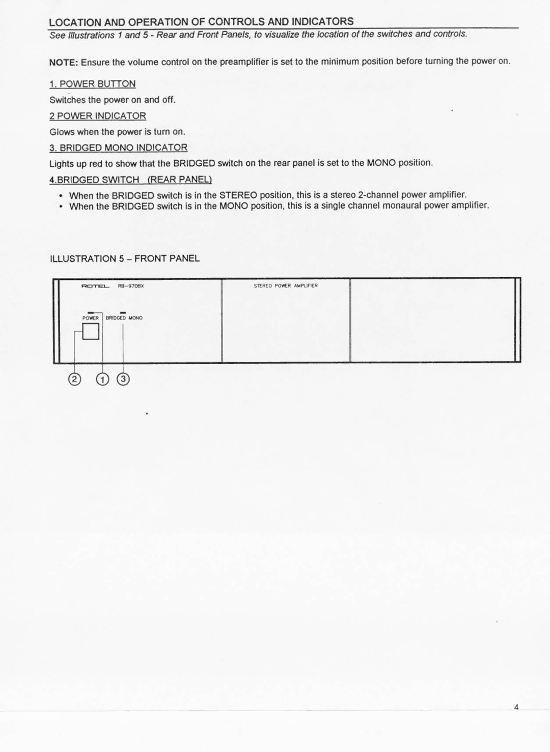 Rotel RB-970BX manual 