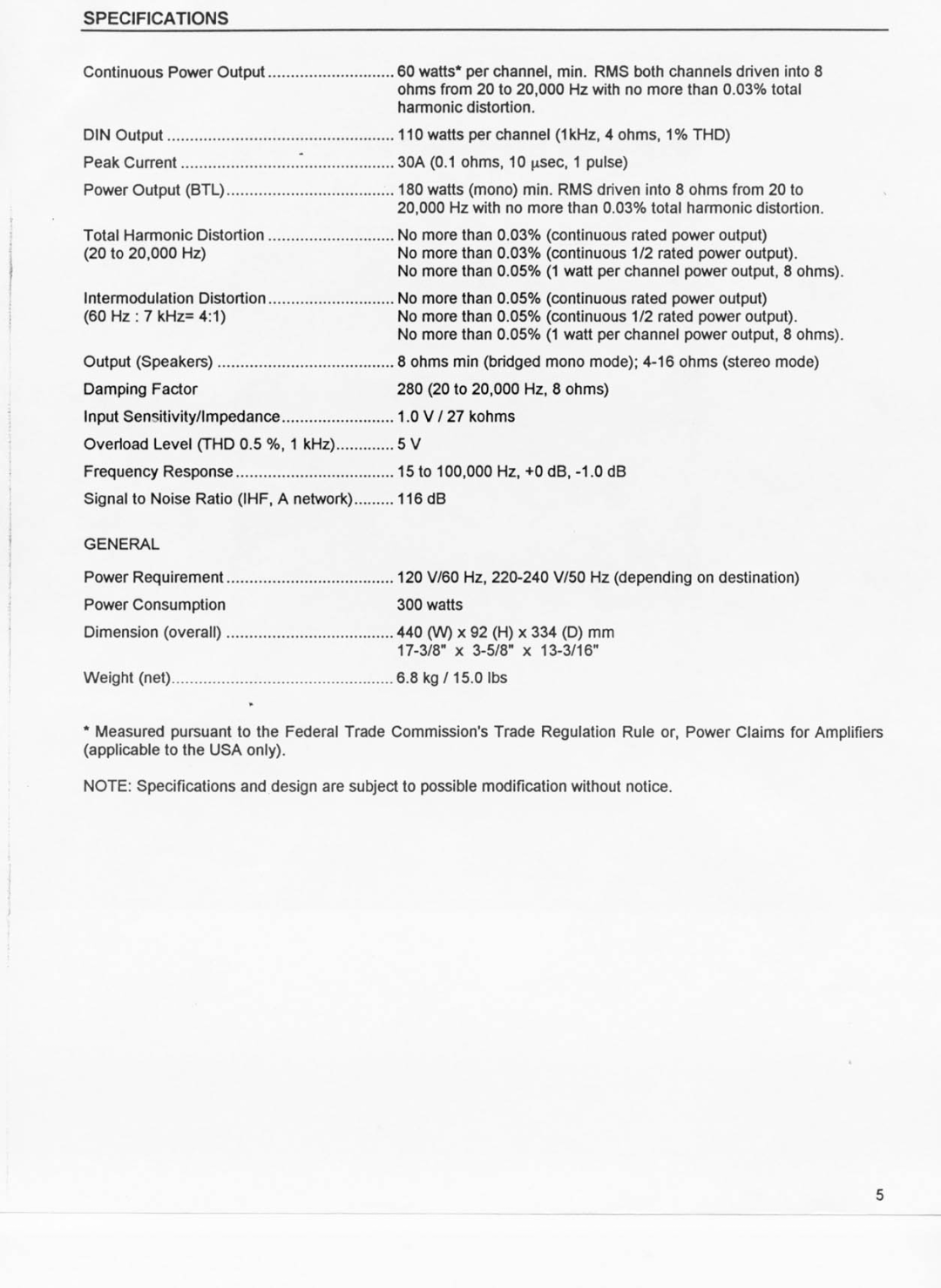 Rotel RB-970BX manual 