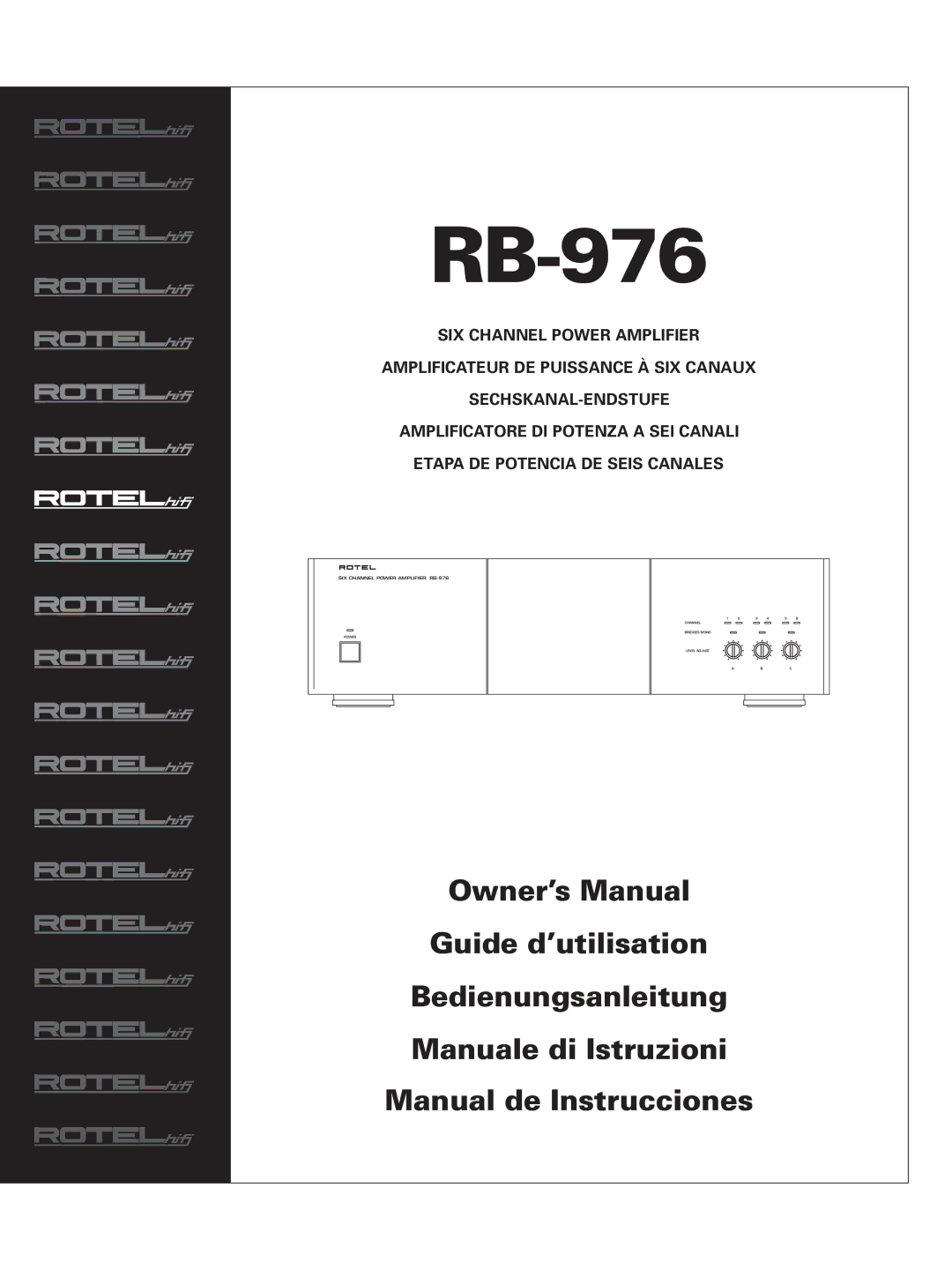 Rotel RB-976 owner manual 