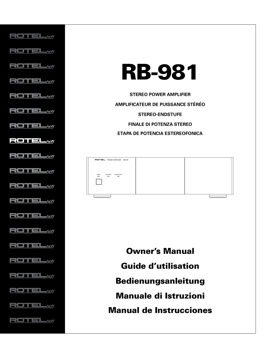 Rotel RB-981 owner manual 