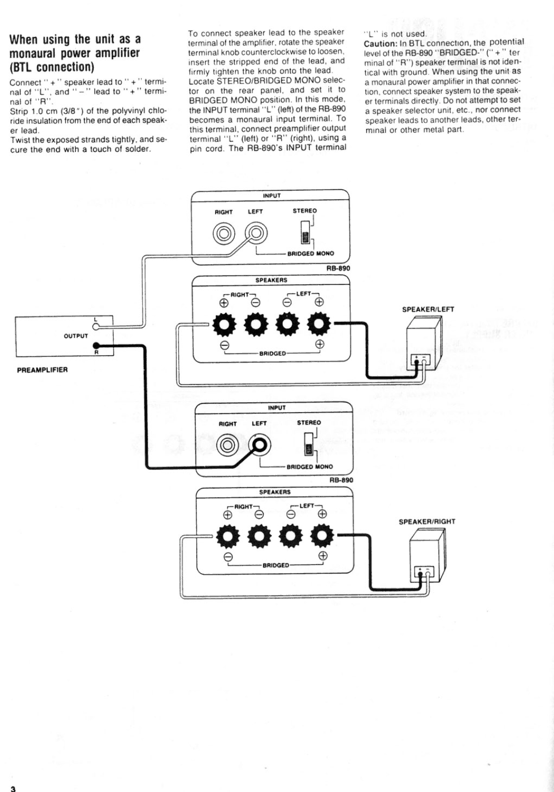 Rotel RB890 manual 