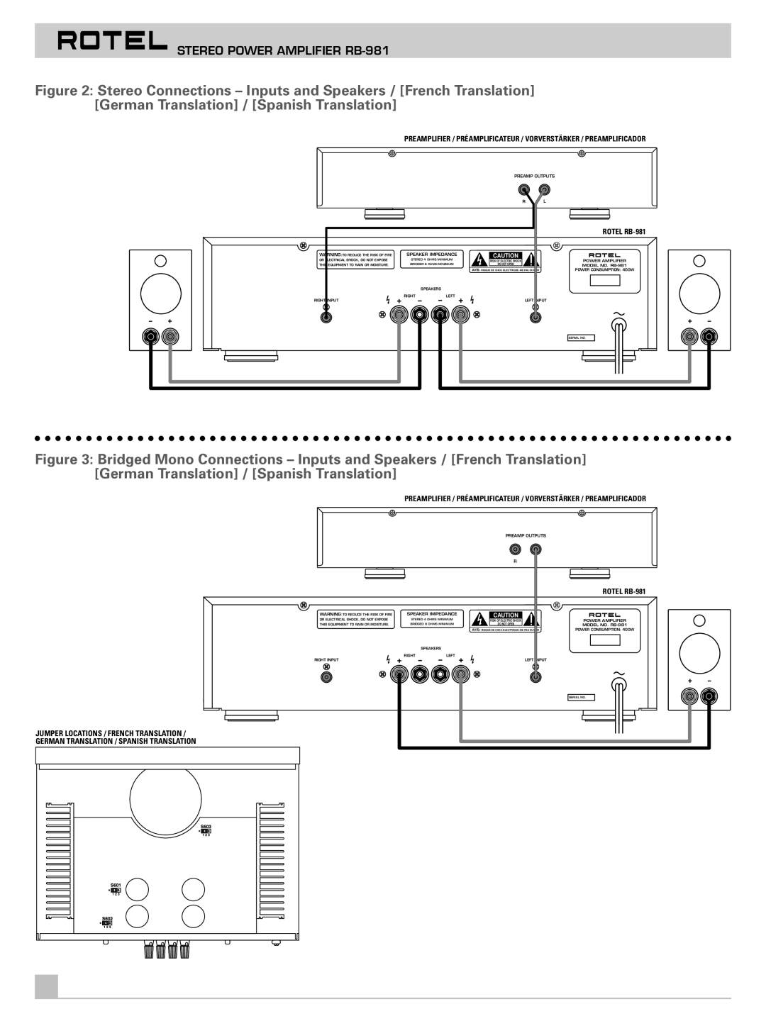 Rotel RB981 owner manual Rotel RB-981 