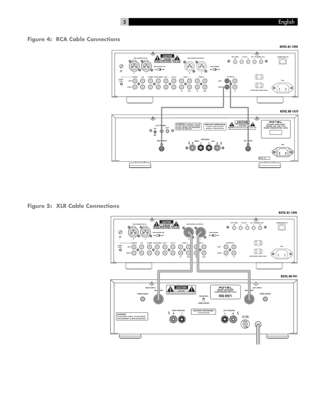 Rotel RC-1090 owner manual RCA Cable Connections 