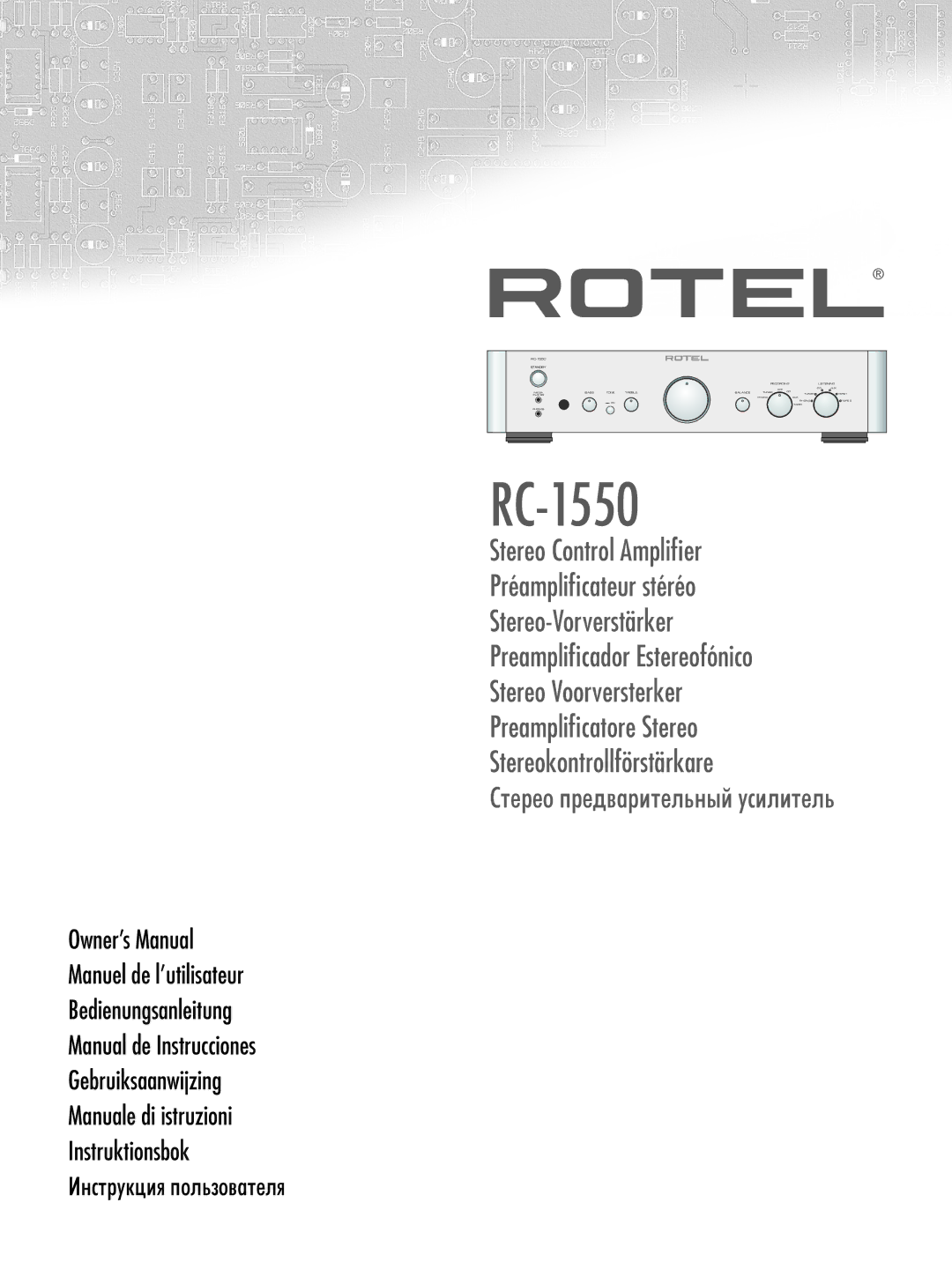 Rotel RC-1550 owner manual 