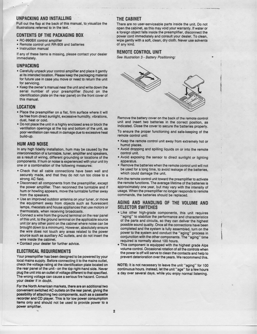 Rotel RC-990BX manual 