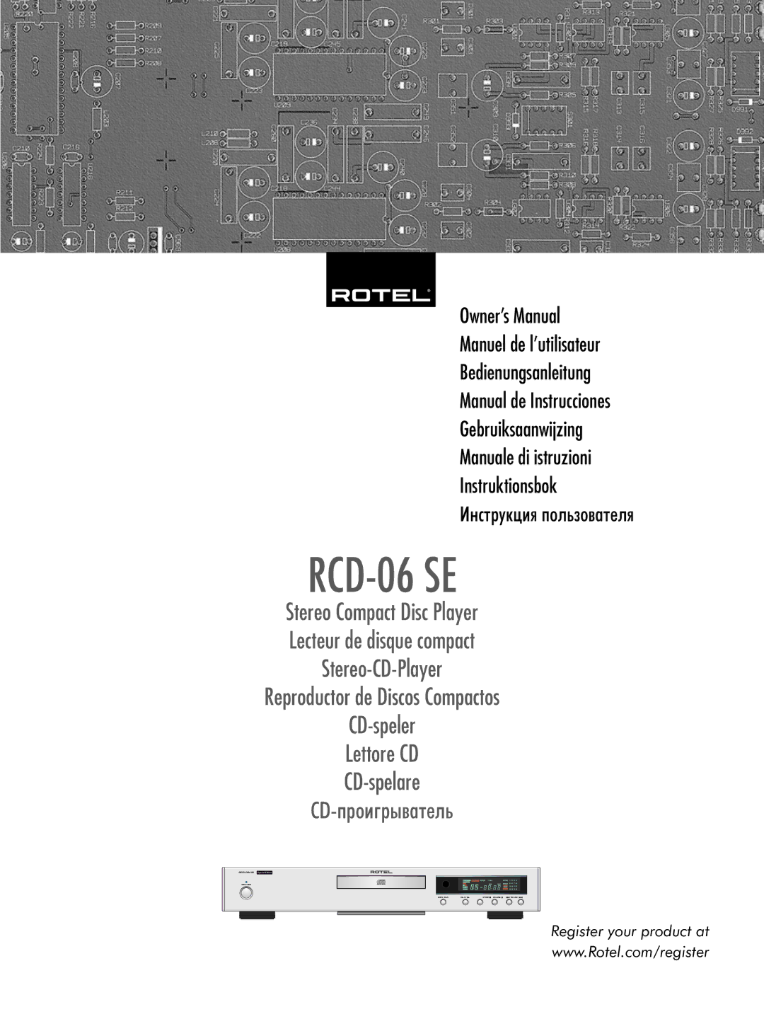 Rotel RCD-06 SE owner manual 