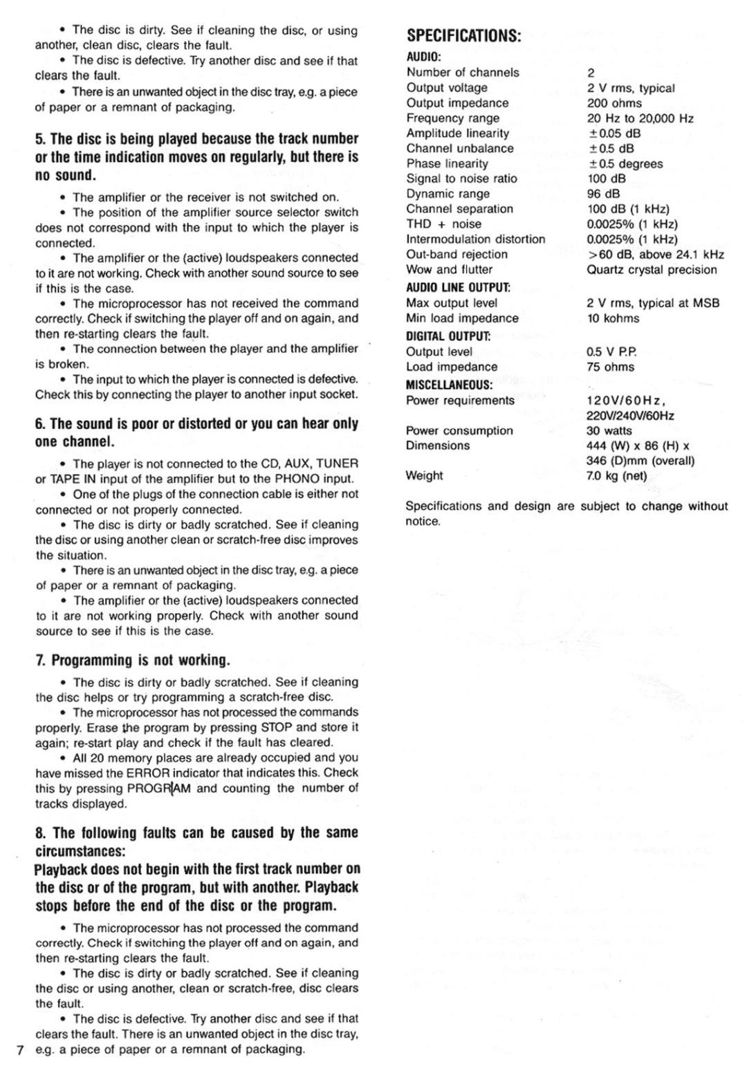 Rotel RCD-855 manual 