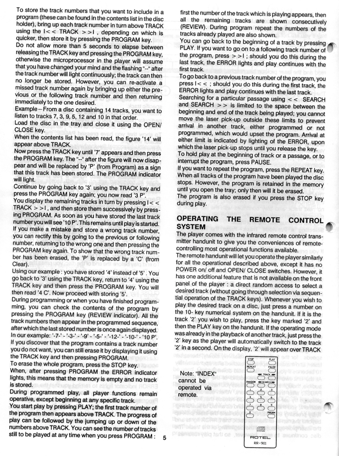 Rotel RCD-965BX manual 