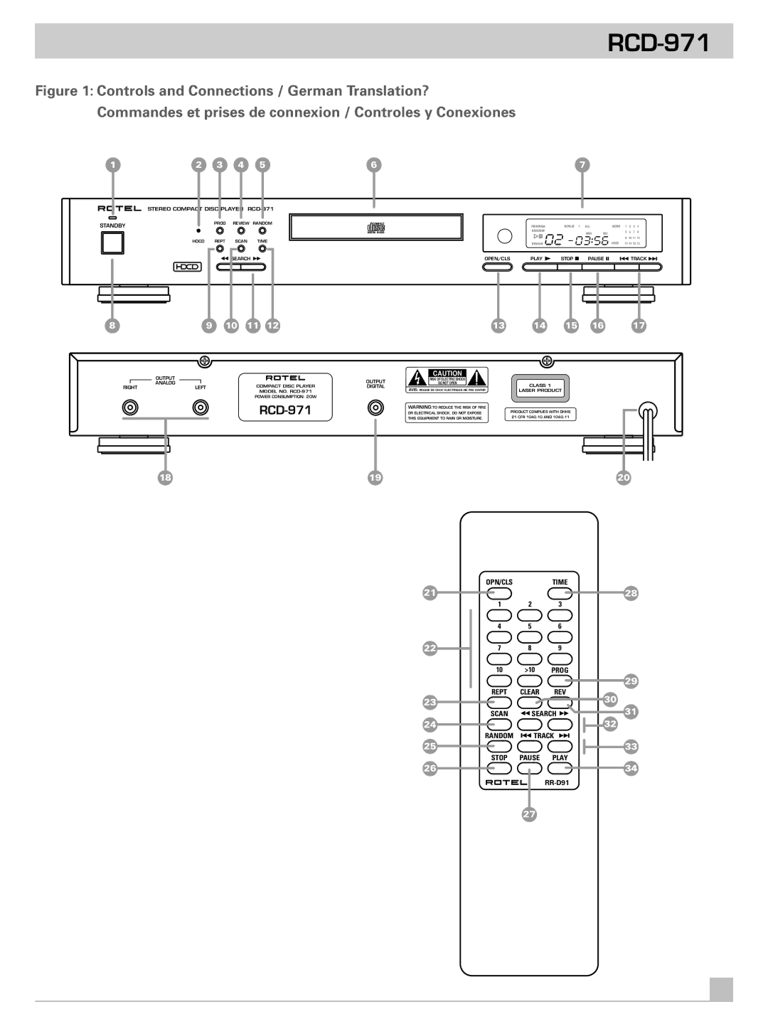 Rotel RCD-971 owner manual 