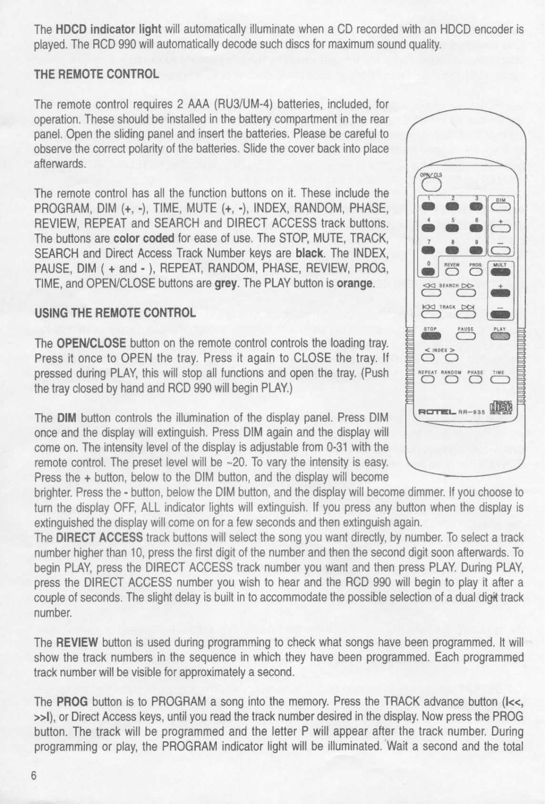 Rotel RCD 990 manual 