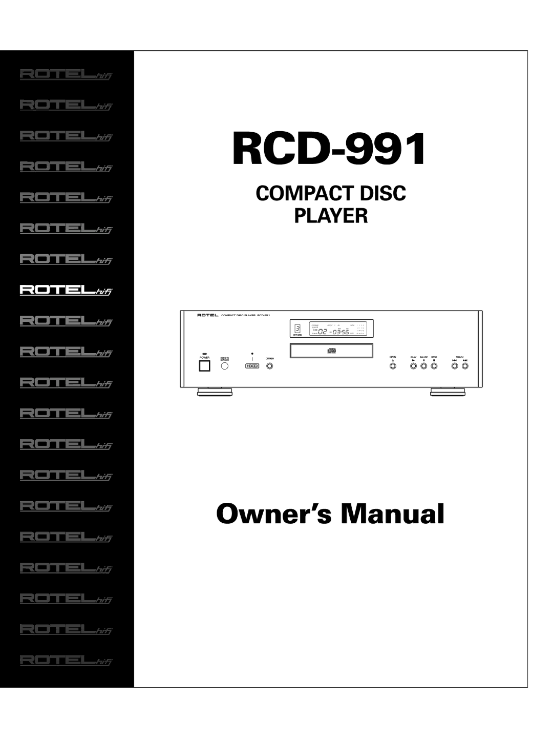 Rotel RCD-991 owner manual 