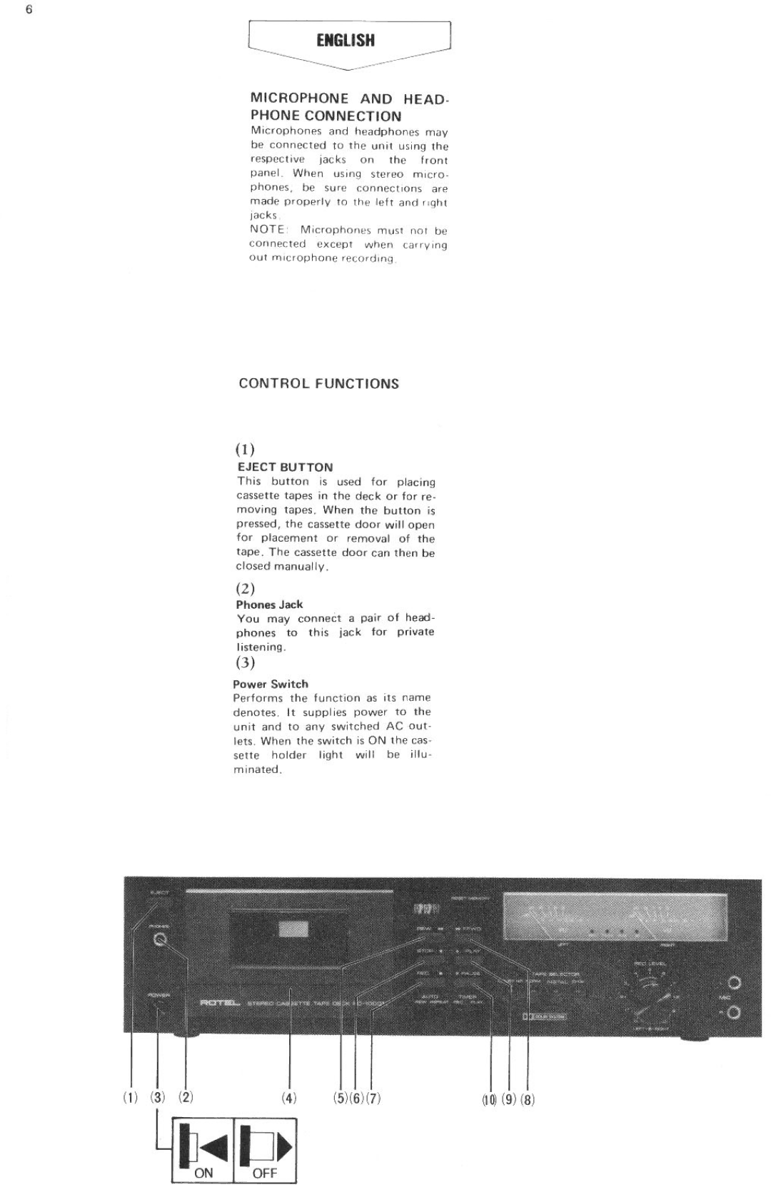 Rotel RD-1000M manual 