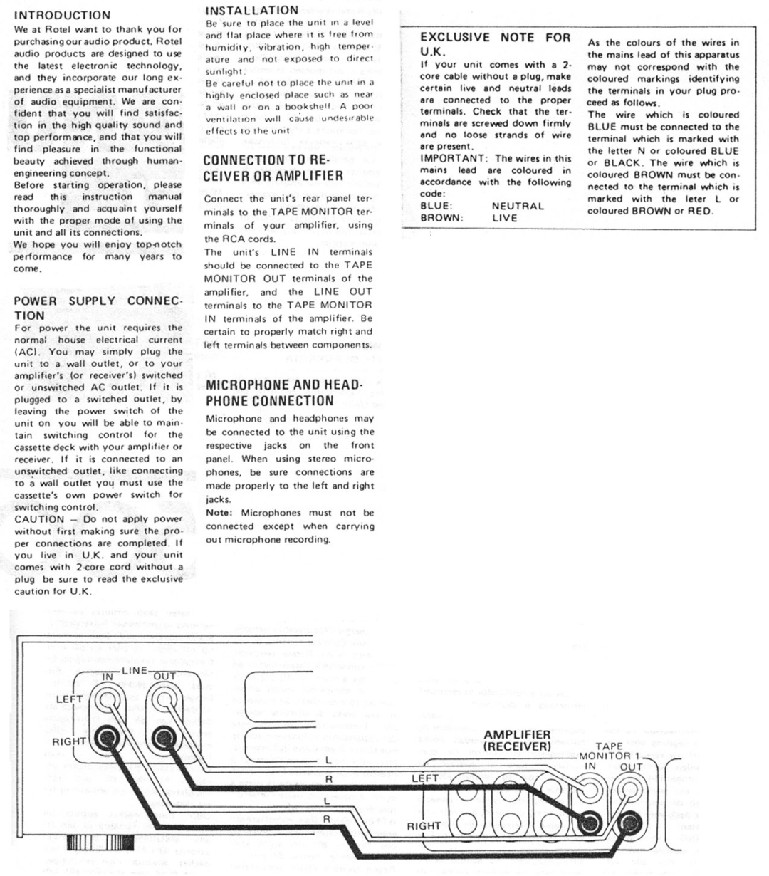 Rotel RD-500 manual 