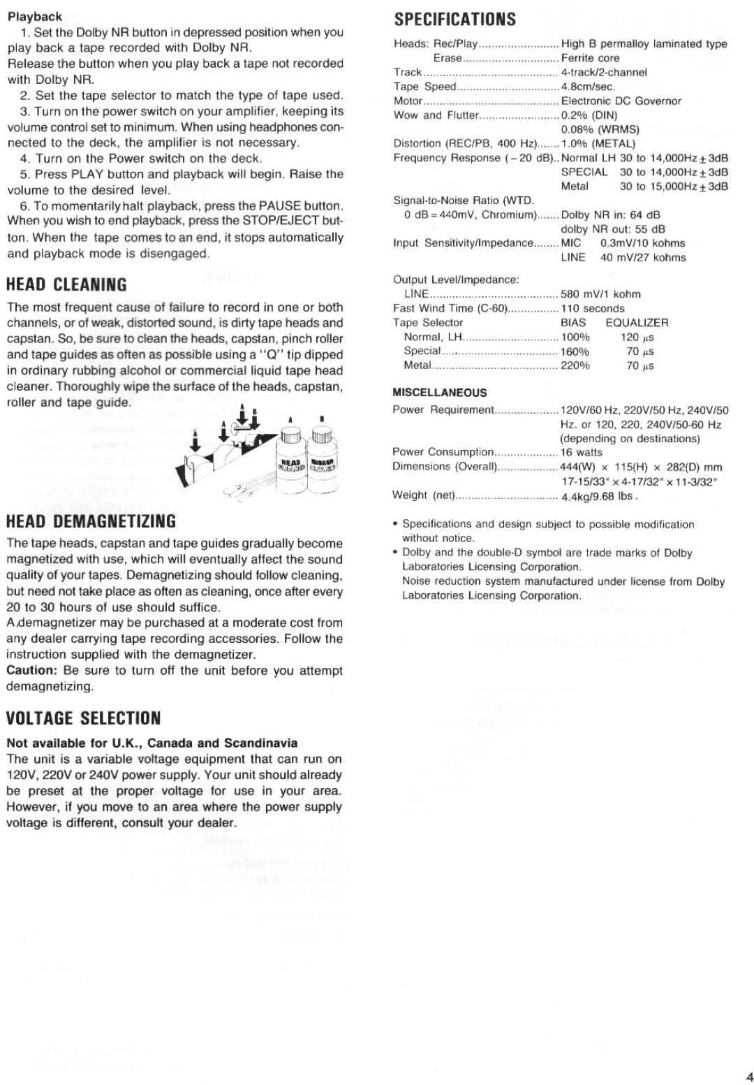 Rotel RD-835 manual 