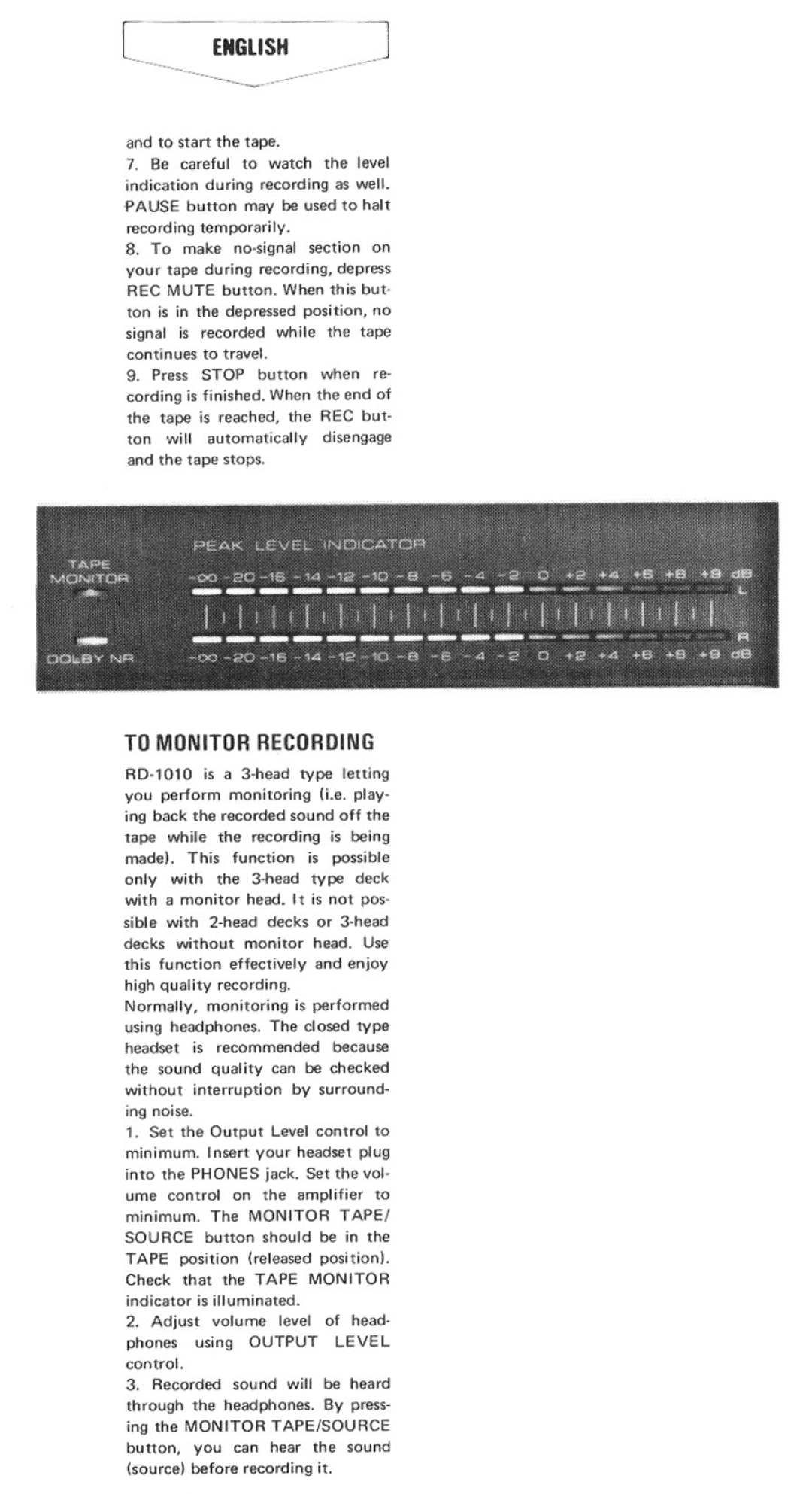 Rotel RD1010 manual 