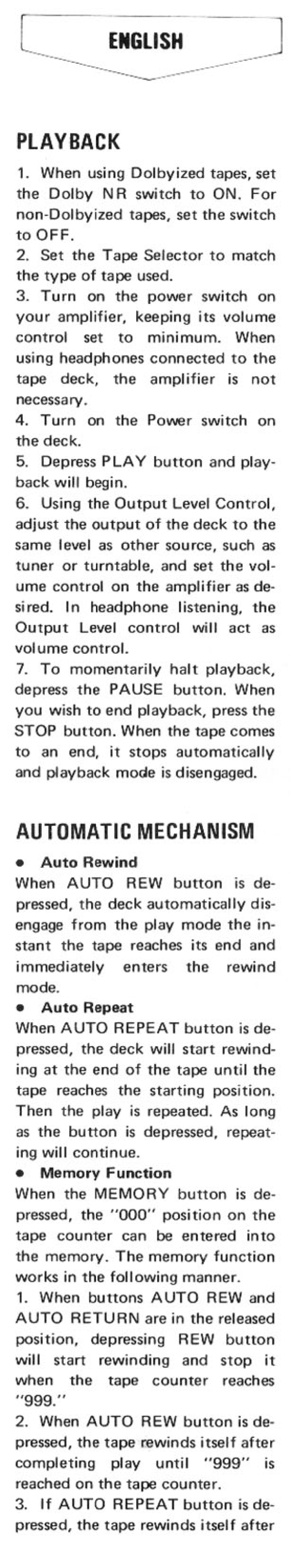 Rotel RD1010 manual 