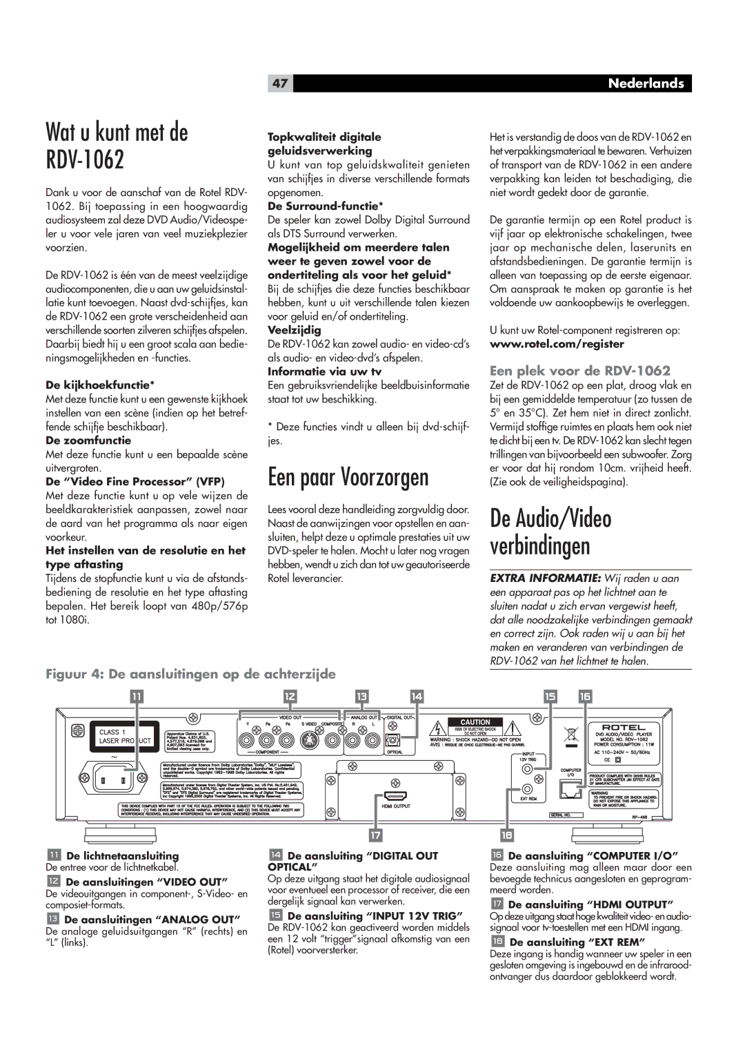 Rotel RDV-1062 manual ˜Ê«ÀÊ6œœÀâœÀi˜, ˜Ê«iŽÊÛœœÀÊ`iÊ,6‡£äÈÓ, ˆÕÕÀÊ\ÊiÊ˜ÃÕˆÌˆ˜i˜Êœ«Ê`iÊV…ÌiÀâˆ`i 