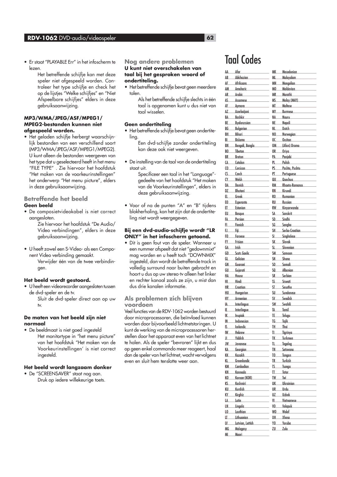 Rotel RDV-1062 manual Ê œ`iÃ, IÌÀivvi˜`iÊ…iÌÊLii`, œÊ˜`iÀiÊ«ÀœLi“i˜, ÃÊ«ÀœLi“i˜ÊâˆV…ÊLˆÛi˜Ê ÛœœÀ`œi˜ 