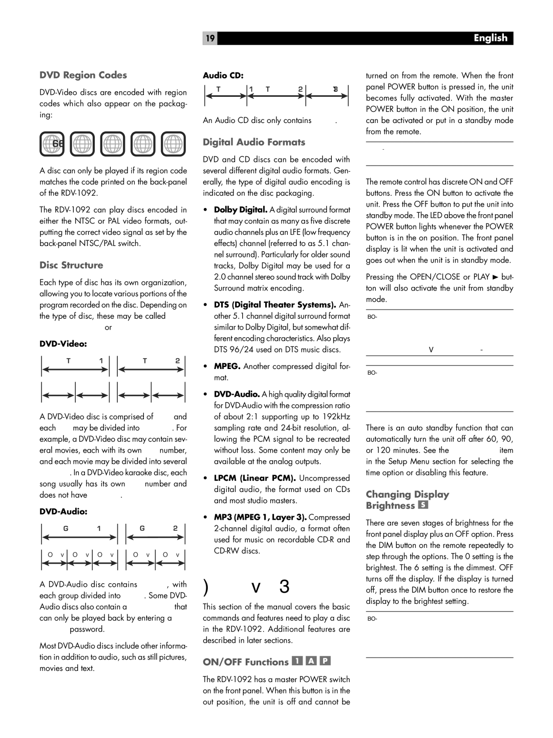 Rotel RDV-1092 owner manual Basic Features 