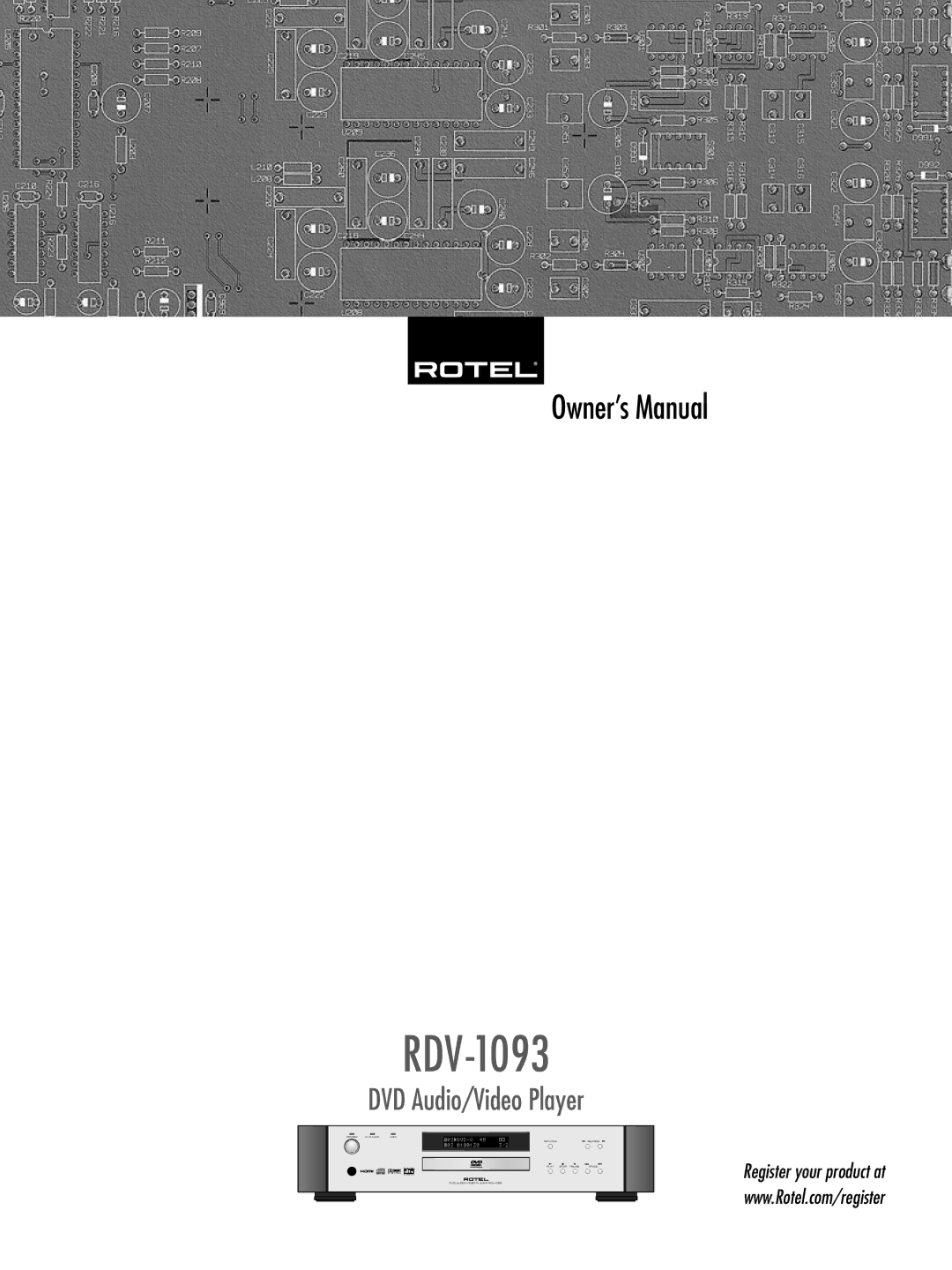 Rotel RDV-1093 owner manual 