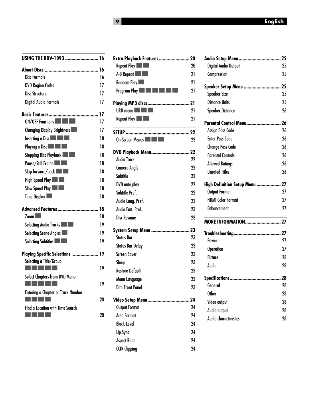 Rotel RDV-1093 owner manual Playing MP3 discs, Entering a Chapter or Track Number 