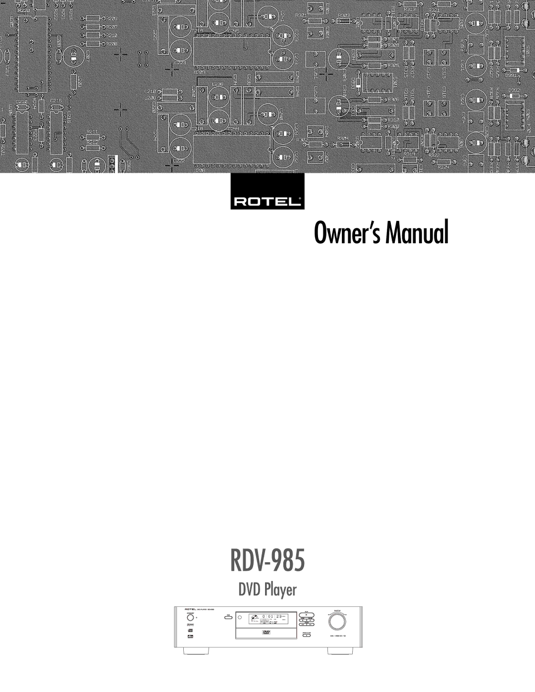 Rotel RDV-985 owner manual 