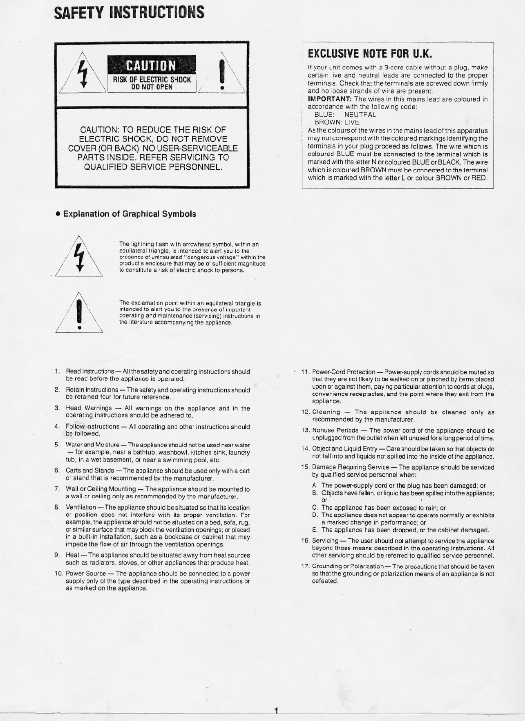 Rotel RHBO5 manual 