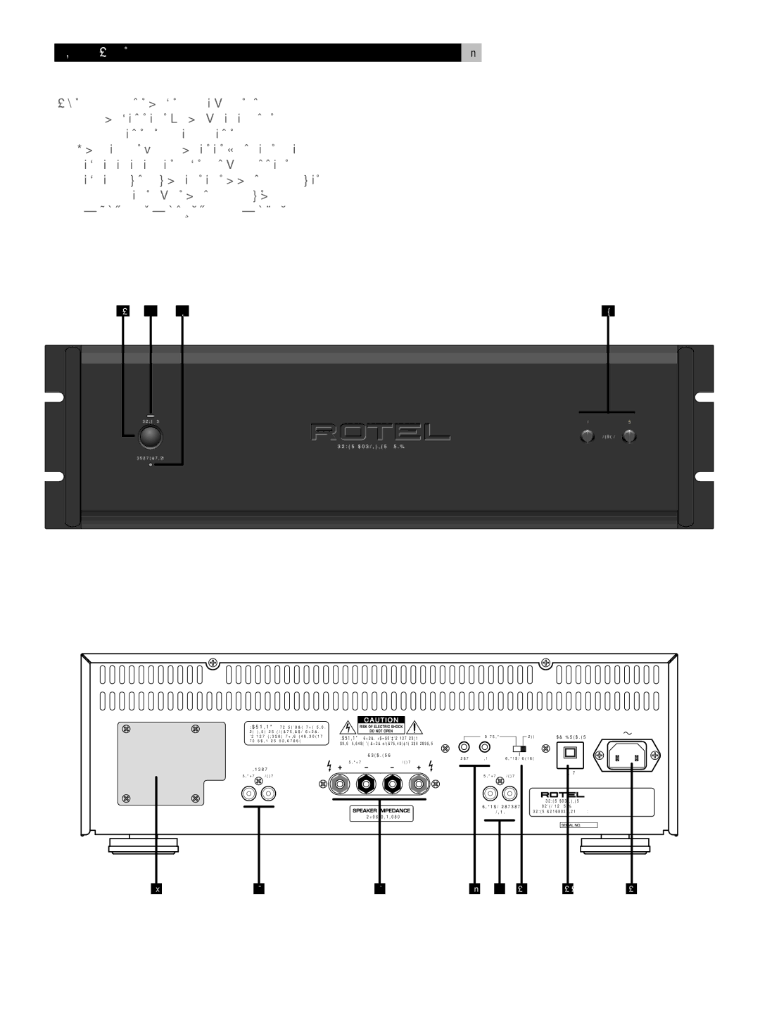 Rotel RKB-2100 owner manual Органы управления и разъемы 