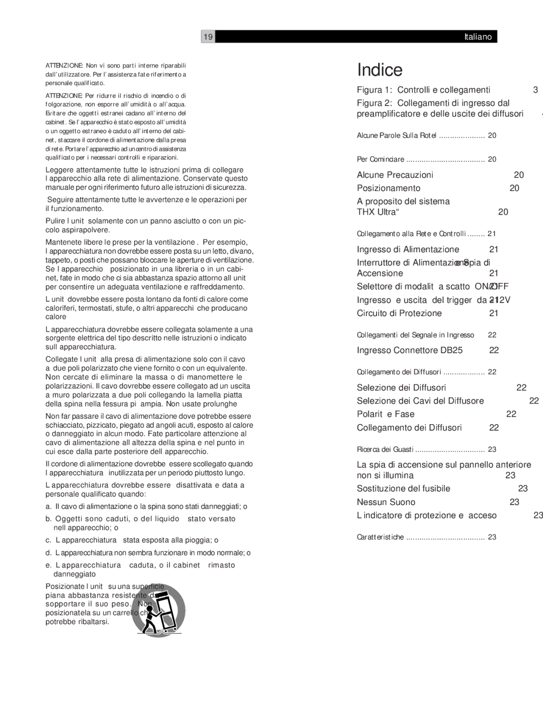 Rotel RMB-1075 owner manual Indice, On/Off 