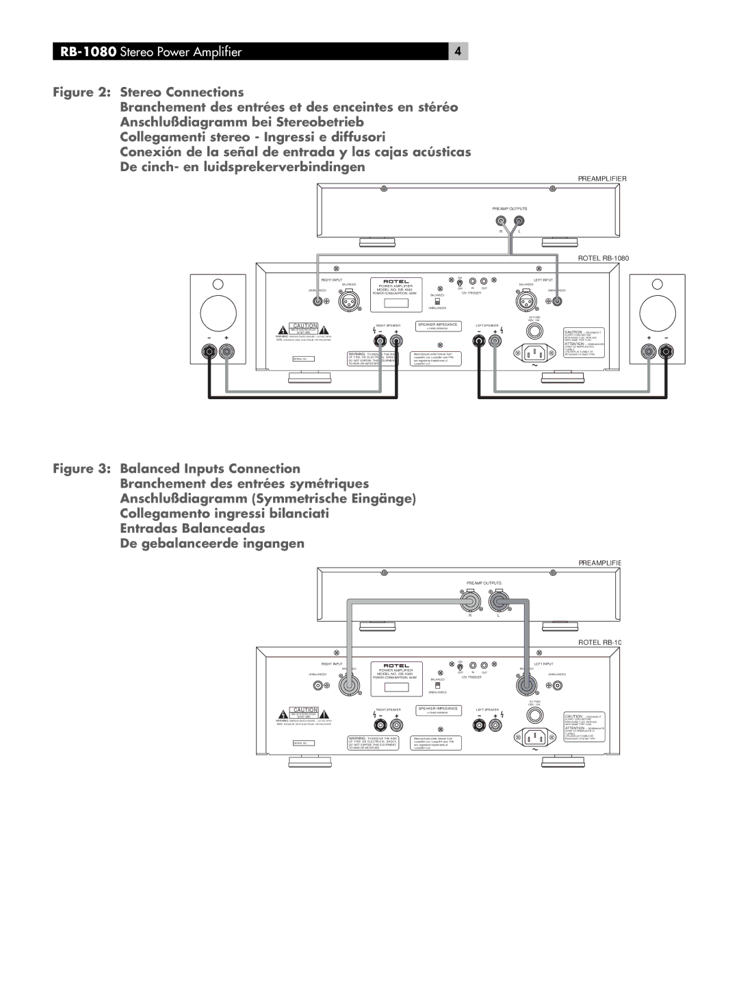 Rotel RMB-1080 owner manual RB-1080 Stereo Power Amplifier, Rotel RB-1080 