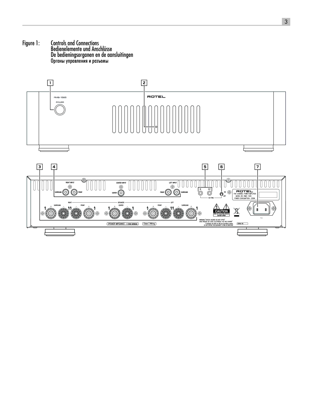 Rotel RMB-1565, RMB1575BK manual 