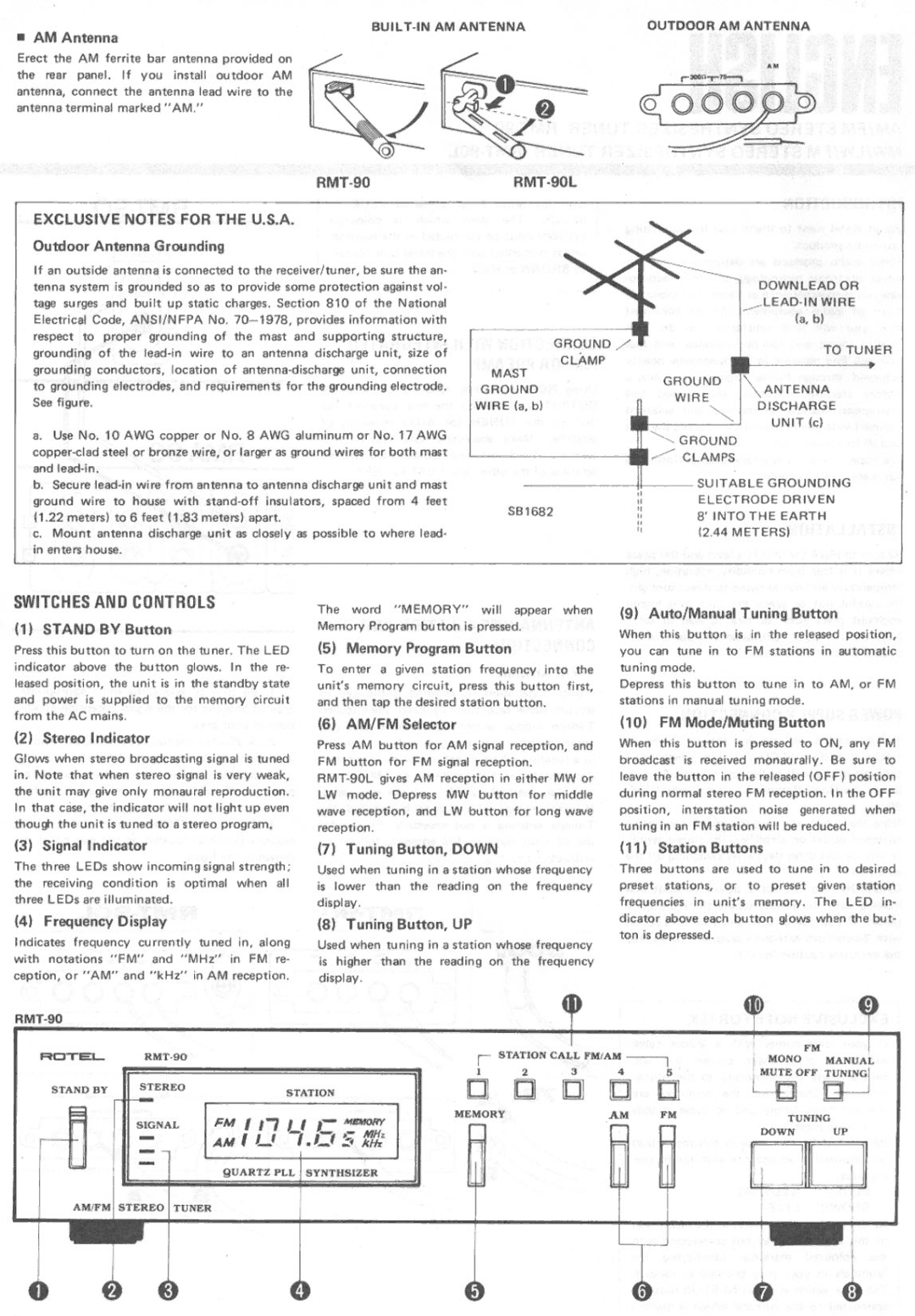 Rotel RMT90-L manual 