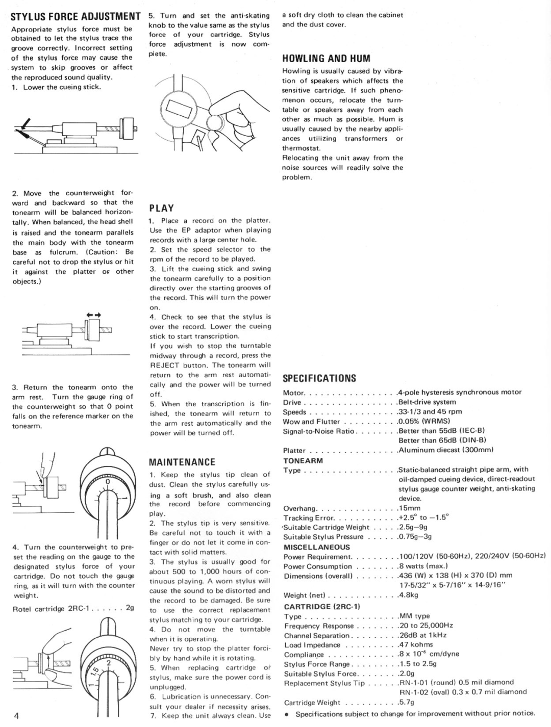 Rotel RP-400 manual 