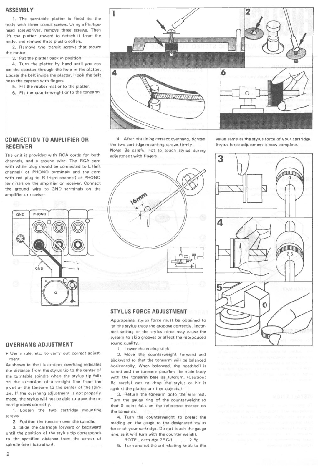 Rotel RP-820 manual 