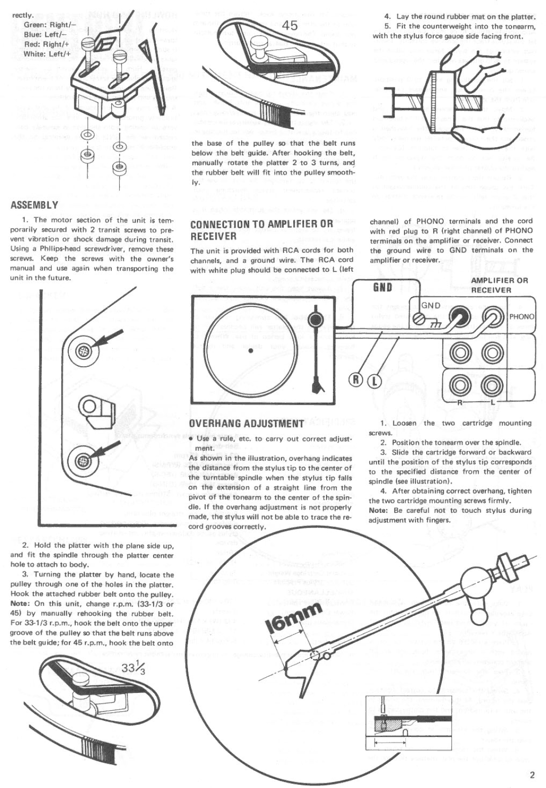 Rotel RP-830 manual 