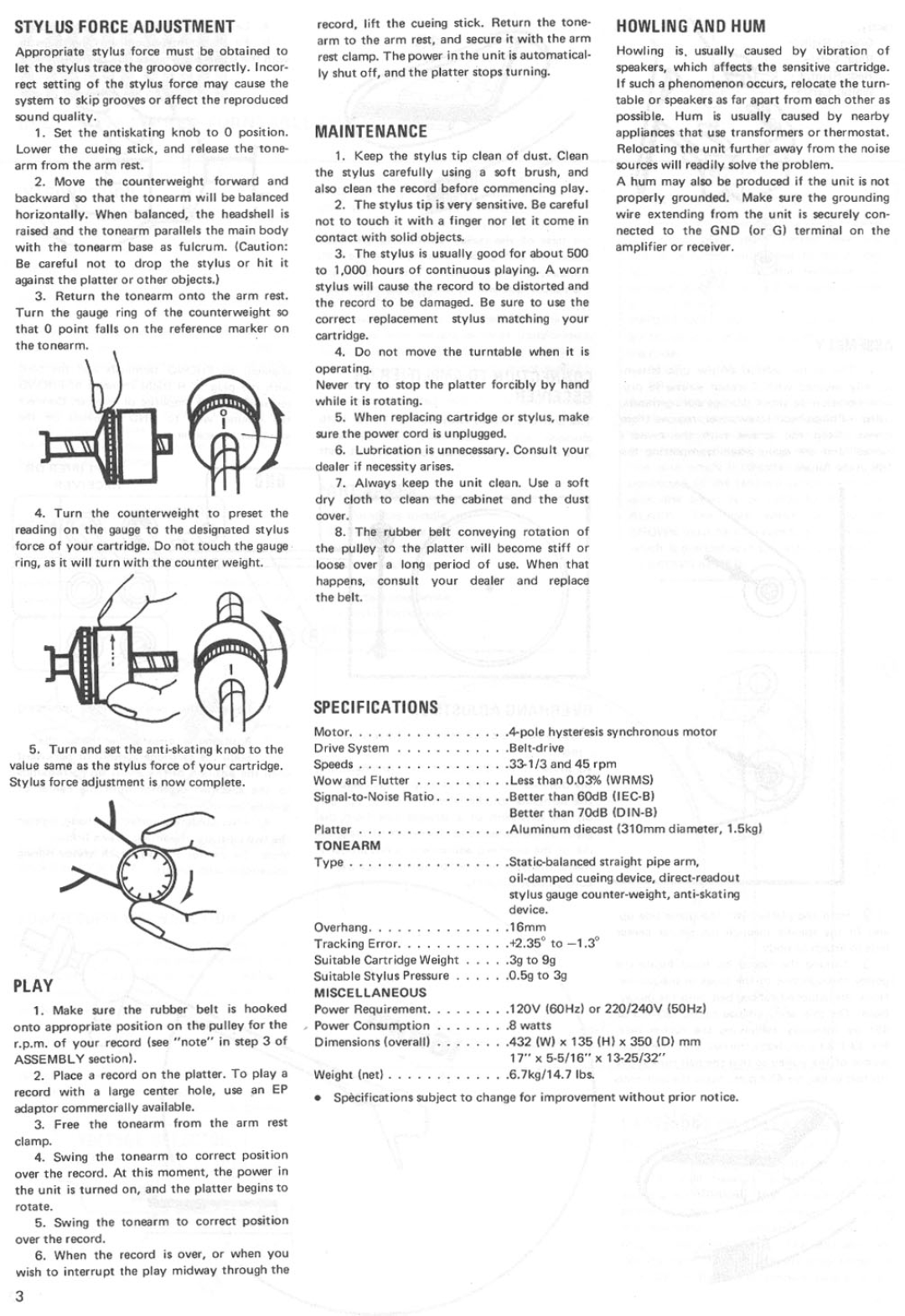 Rotel RP-830 manual 