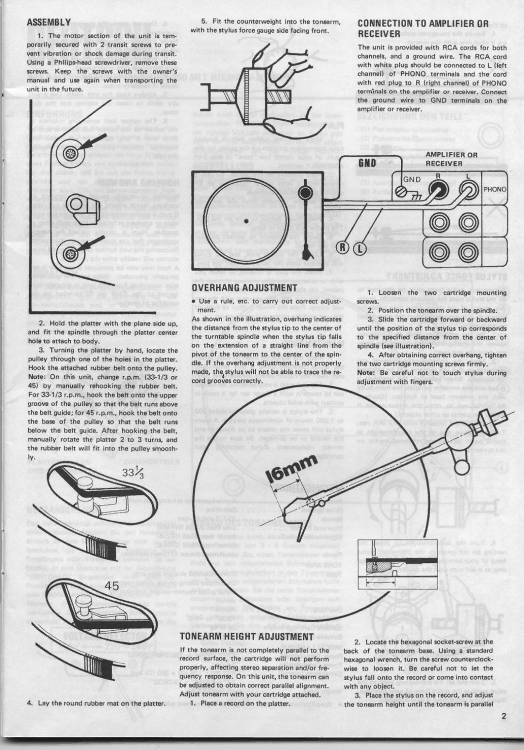 Rotel RP-850 manual 