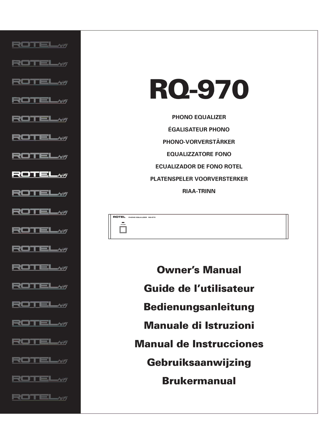 Rotel RQ-970 owner manual 