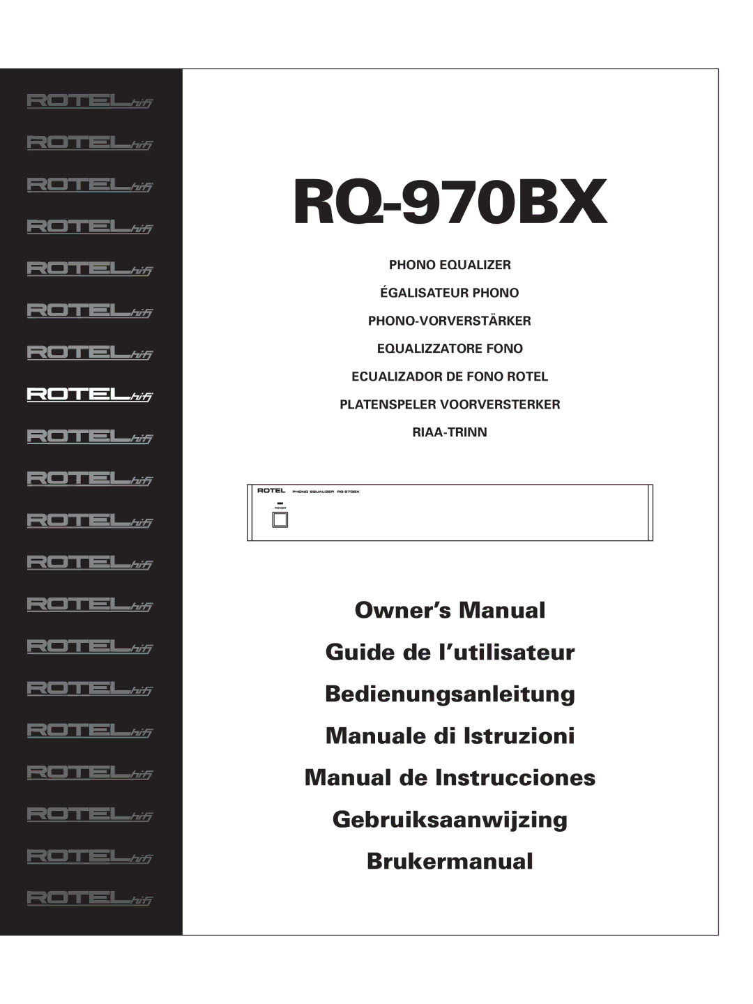 Rotel RQ-970BX owner manual 