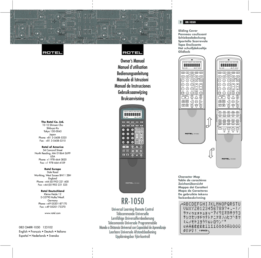 Rotel RR-1050 owner manual +10 