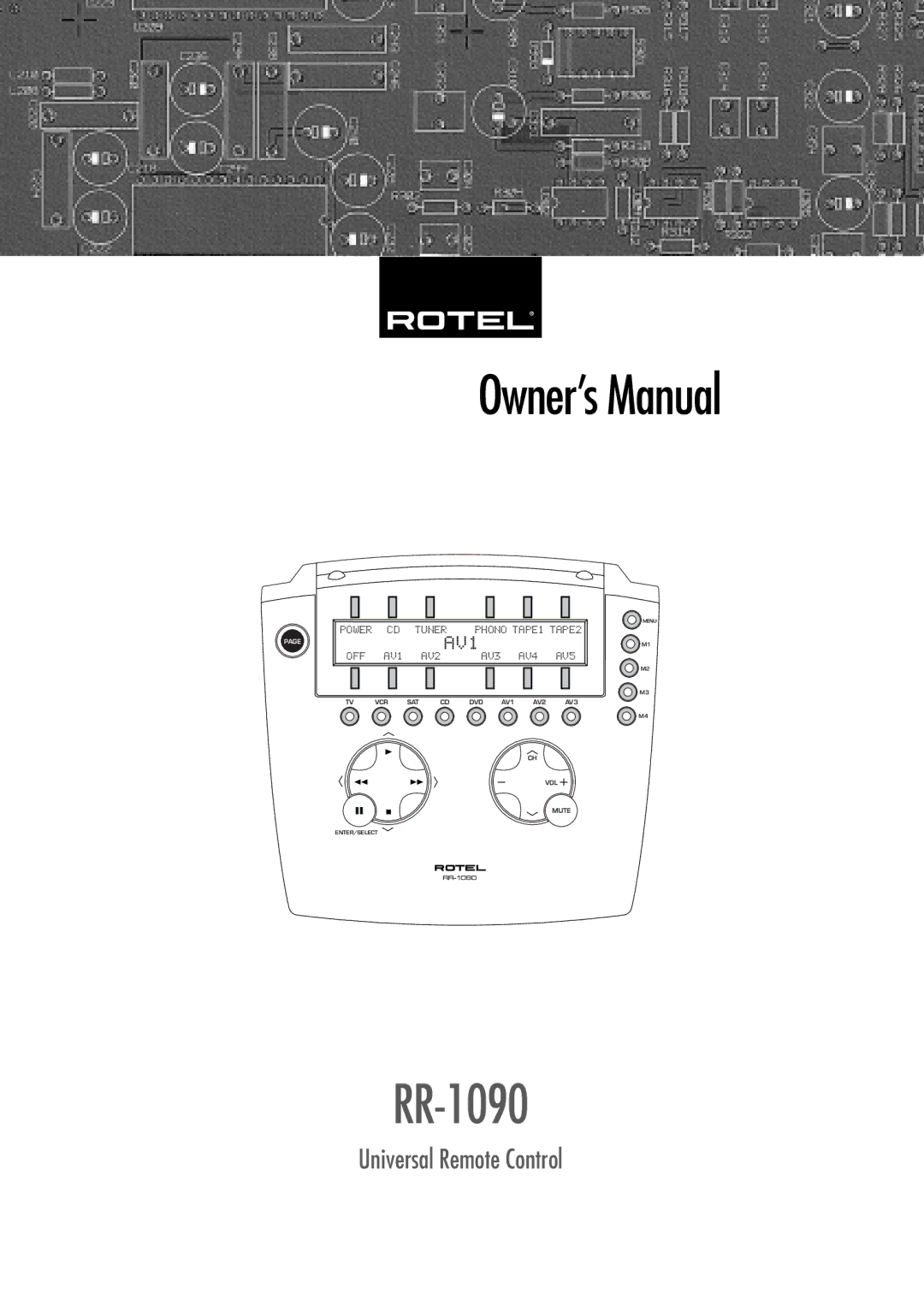 Rotel RR-1090 owner manual 