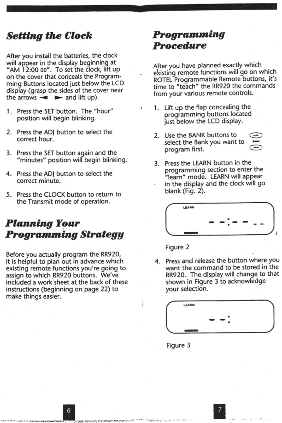 Rotel RR-920 manual 