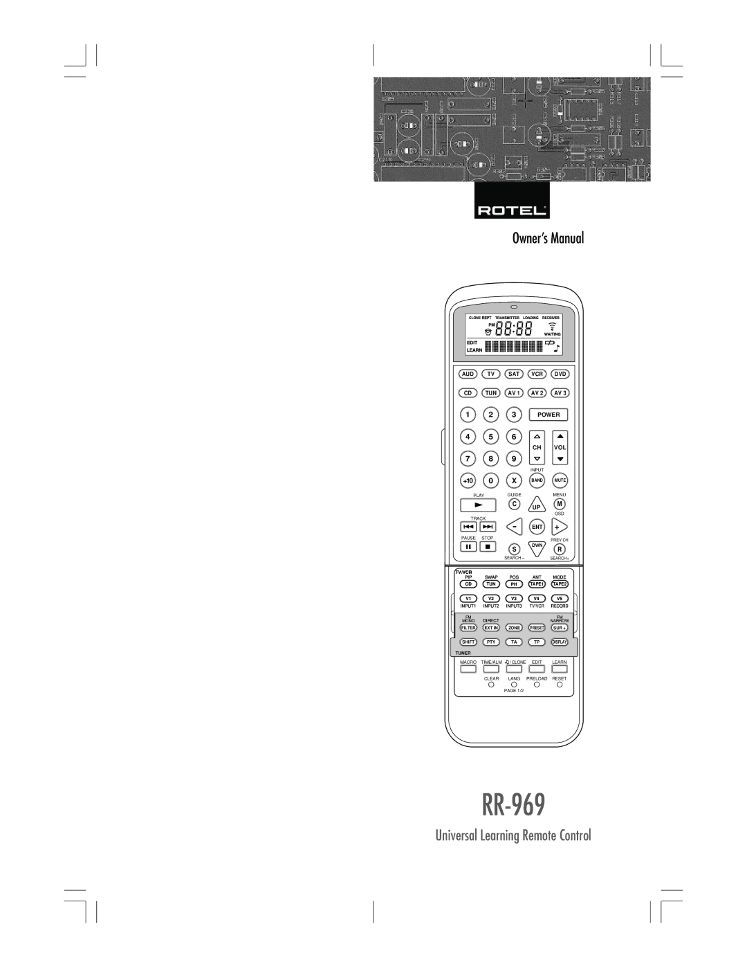 Rotel RR-969 owner manual 