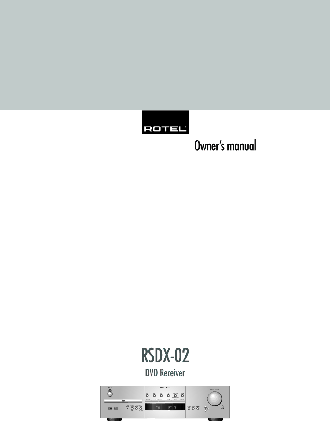 Rotel RSDX-02 owner manual 