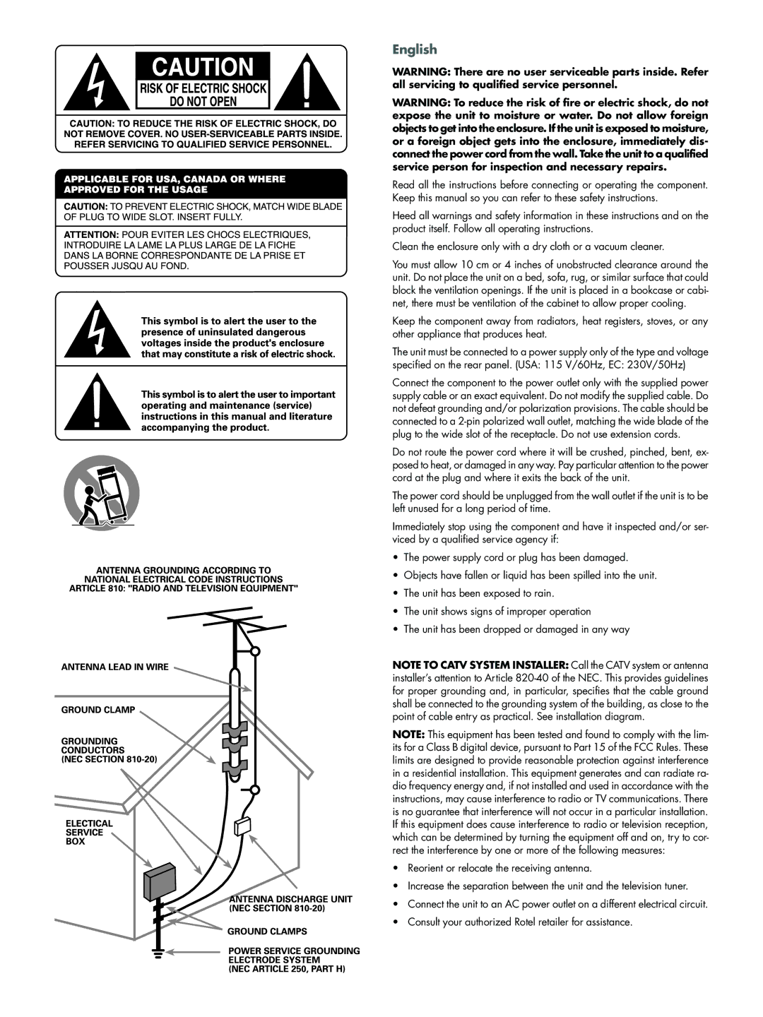 Rotel RSX-972 owner manual English 