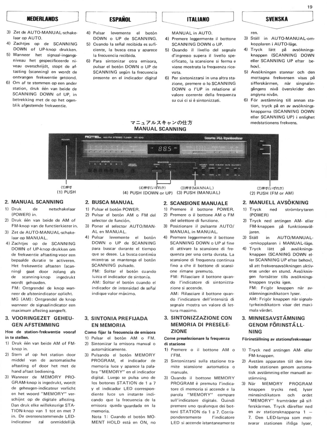 Rotel RT-1010 manual 