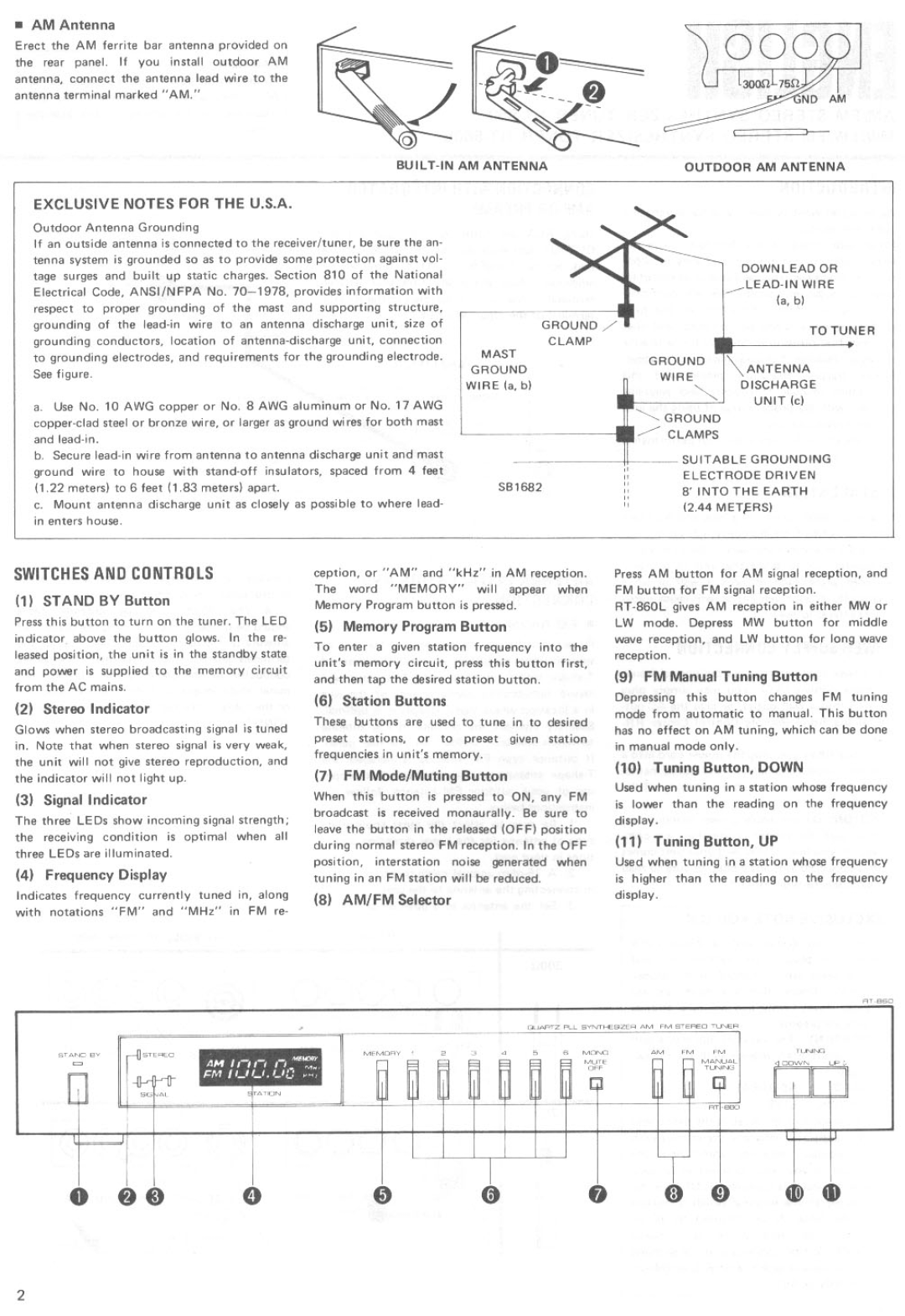 Rotel RT-860L manual 