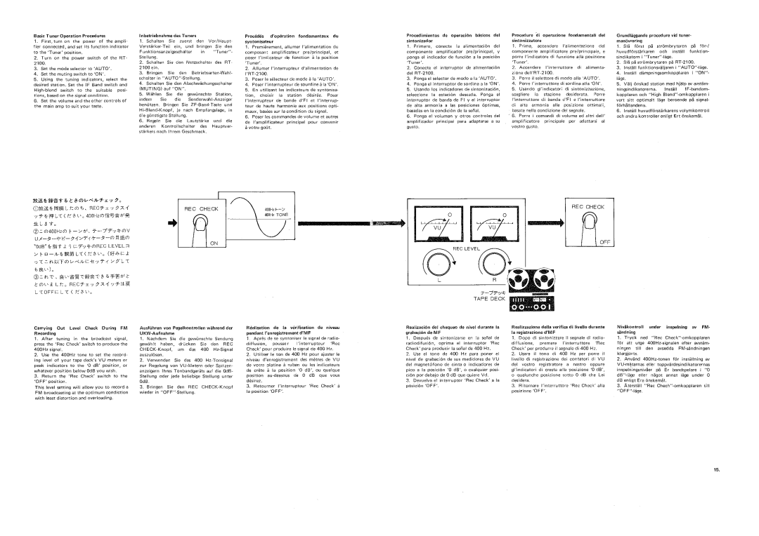 Rotel RT2100 manual 