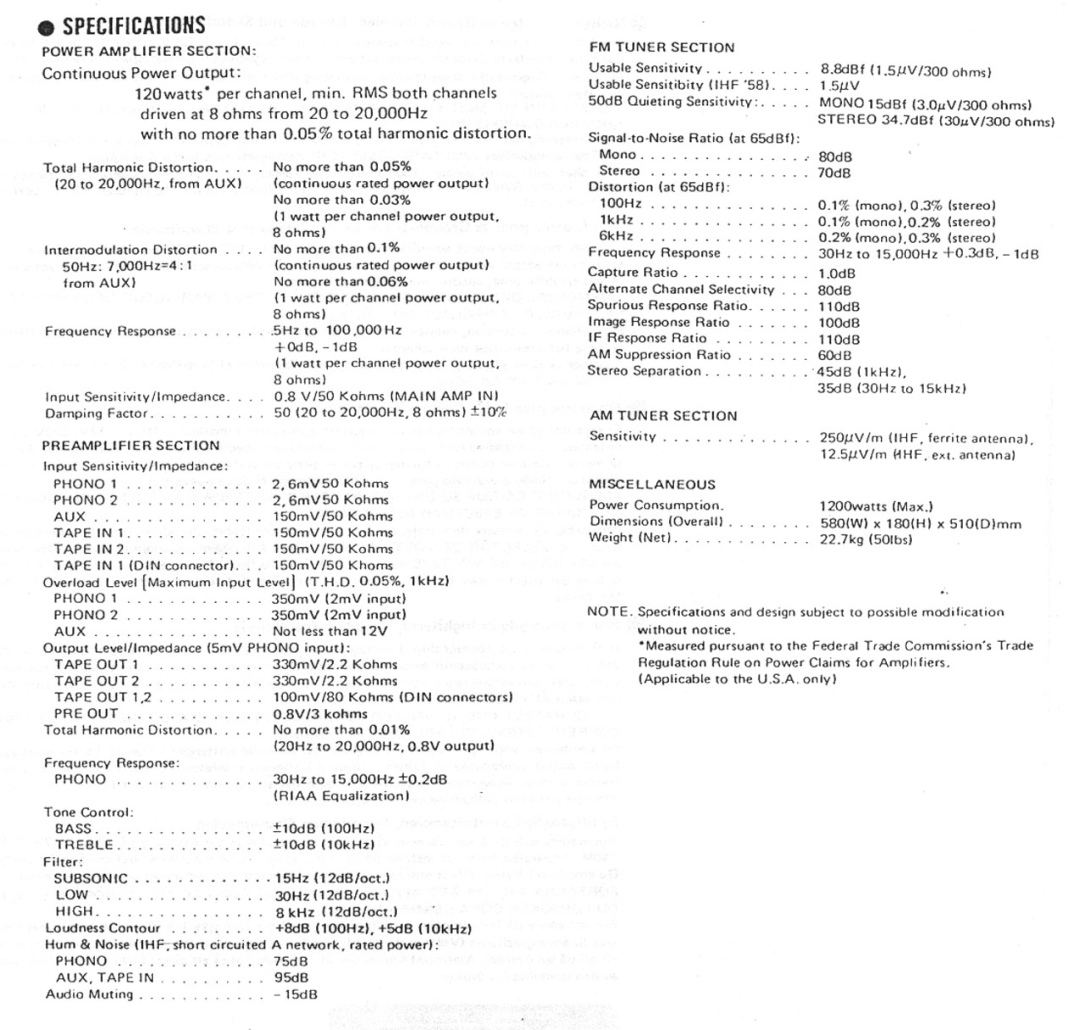 Rotel RX-1203 manual 